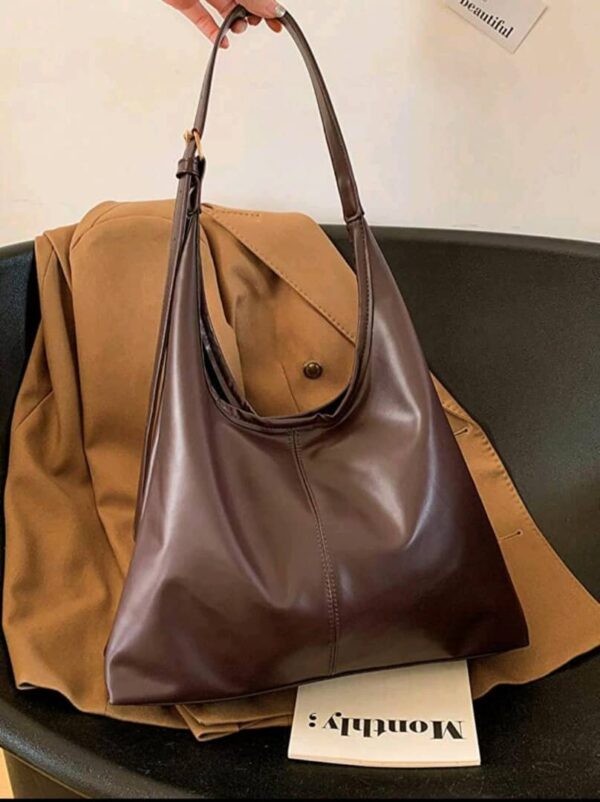 کیف دوشی زنانه مخملی با گره پاپیونی - Image 6