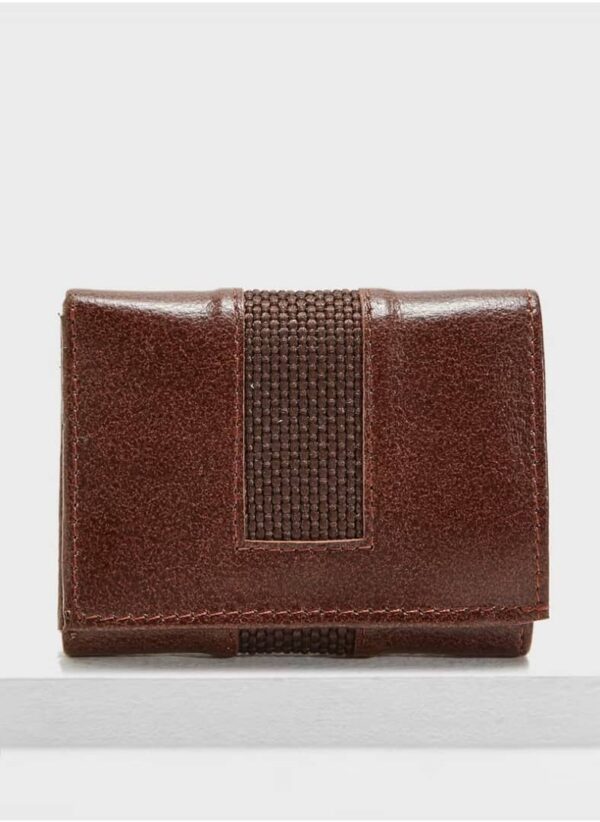 کیف پول چرم Robert Wood Leather Tri-Fold Wallet