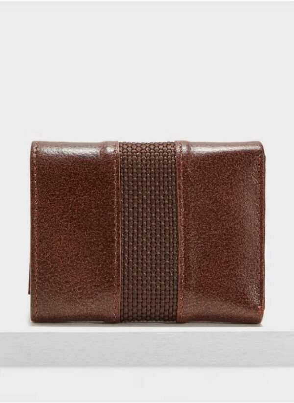 کیف پول چرم Robert Wood Leather Tri-Fold Wallet