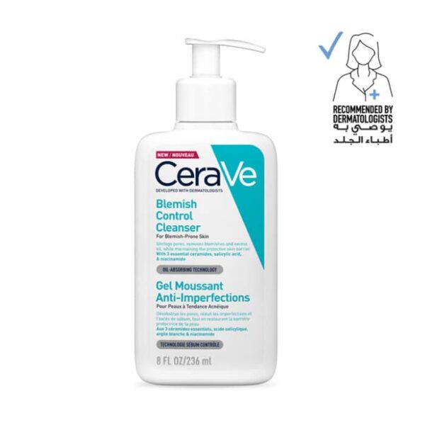 ژل شست‌وشوی کنترل‌کننده جوش Cerave مدل Blemish Control حجم ۲۳۶ میلی‌لیتر