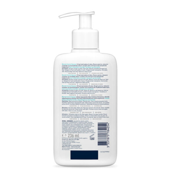 ژل شست‌وشوی کنترل‌کننده جوش Cerave مدل Blemish Control حجم ۲۳۶ میلی‌لیتر